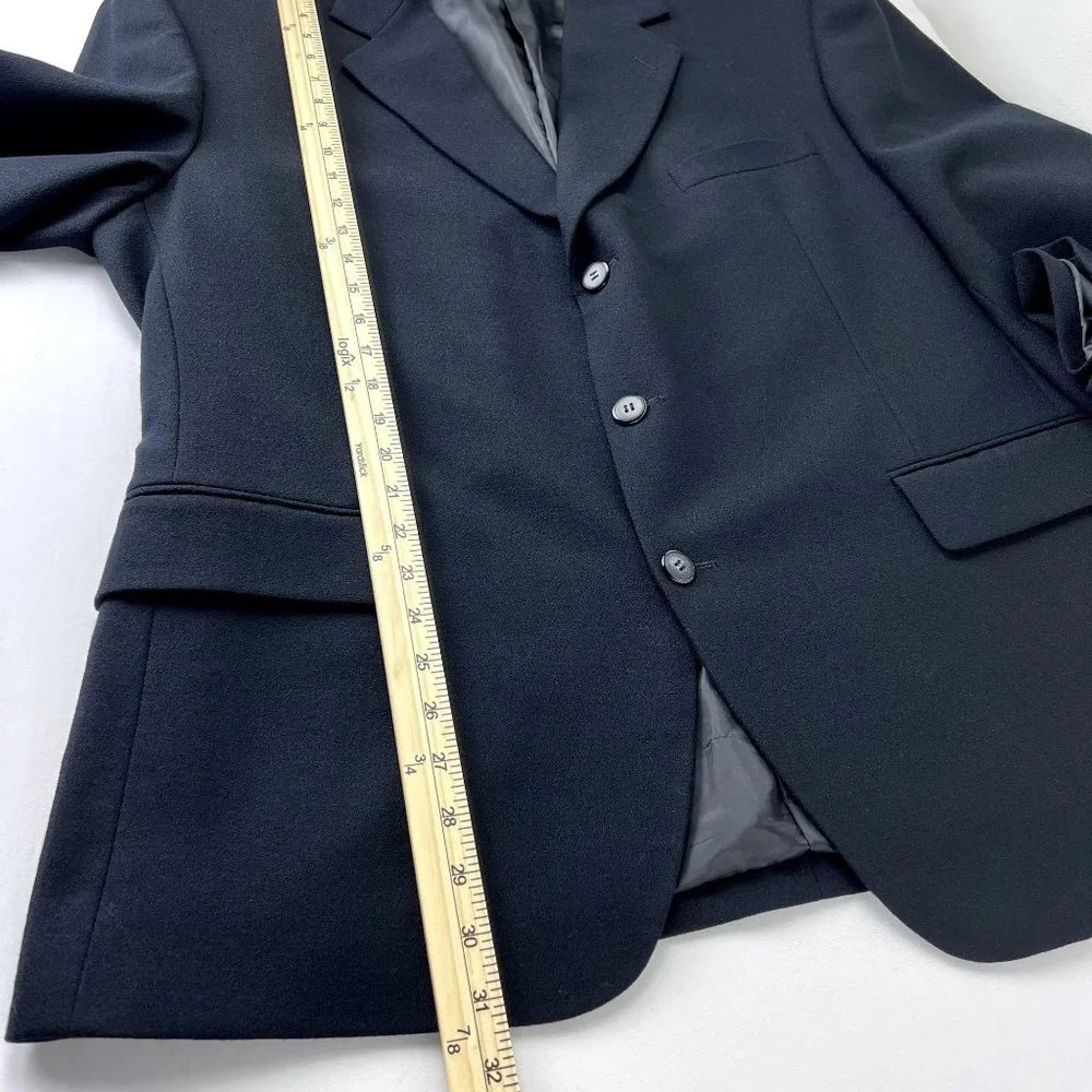 Rossi Umberto Rossi‎ Men Suit Wool 100% Black 3 Buttons down Size 44R/Large